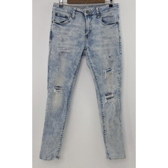 American Eagle Jeans Mens‎ 31x30 Distressed Skinny Next Level Flex Denim Pants - Picture 1 of 10